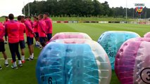 OMG! _ A Day with LIONEL MESSI & HIS TEAMMATES! _ Bubble Ball! - Ft. Inietsa,Ney