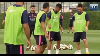 HAHA! Messi & Neymar & Suarez (MSN) . FUNNY MOMENTS