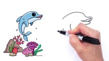 Un et un à un un à dessin animé mignonne dauphin dessiner dessins facile Comment dans Ma à Il 2 fun2draw