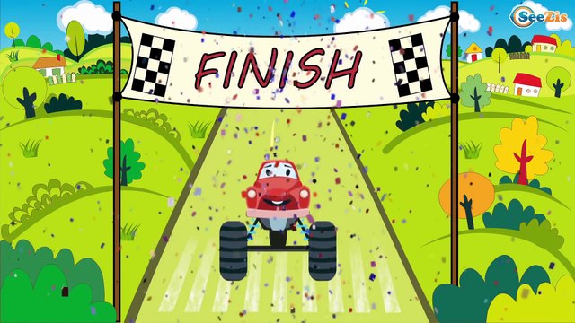 СБОРНИК: Мультфильмы про МАШИНКИ Монстр Трак ГОНКИ В ГОРОДЕ - Развивающие видео для детей