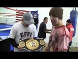 john molina jr with his campionship belt