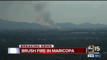 Brush fire burning in Maricopa