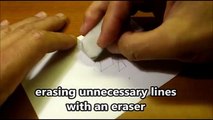 Very Easy!! How To Drawing 3D Floating Letter F  - Anamorphic Illusion - 3D Trick Art on paper