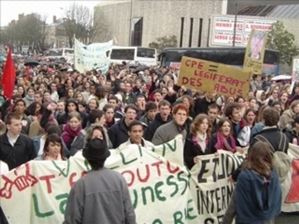 Manifestation contre le CPE - Angers - Mars 2006