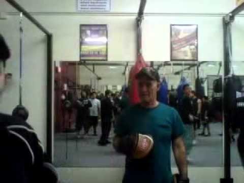 Mits at the robert gracia acadey in oxnard with trainer manuel rios