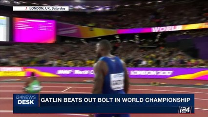 i24NEWS DESK | Gatlin beats out Bolt in world championship | Sunday, August 6th 2017