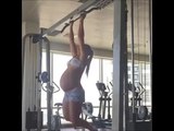 Pregnant Woman Doing Killer Pull Ups