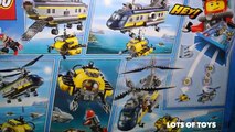 Сокровище охота акула атака глубоко Море Лего город вертолет и подводная лодка игрушка Обзор