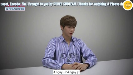 [VIETSUB][D-4] To. Wanna One Message