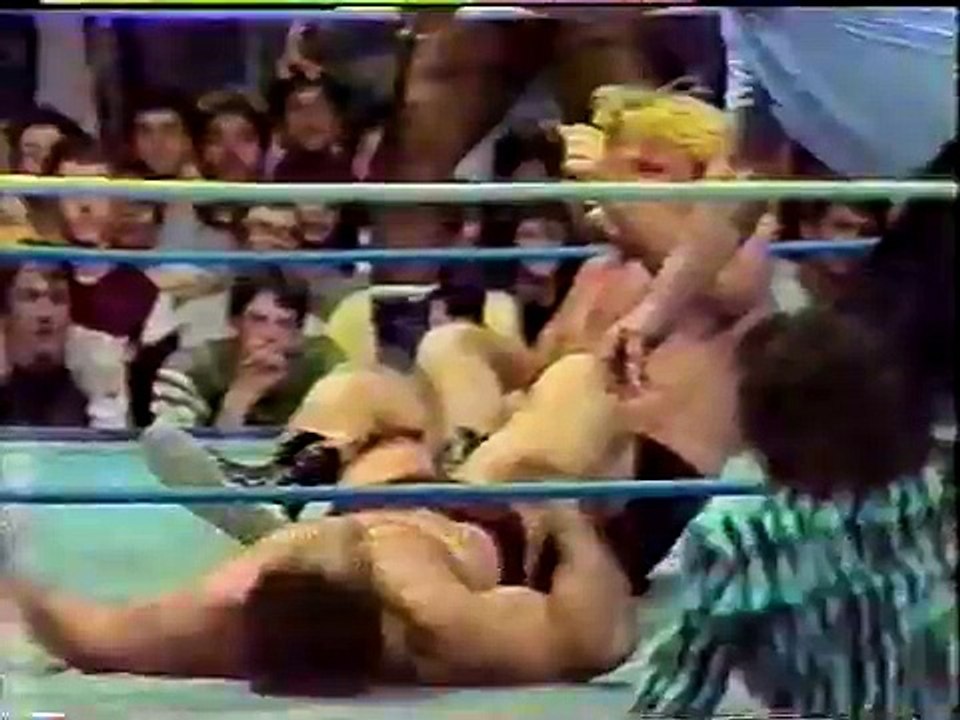Krusher Kruschev, Ivan & Nikita Koloff Destroy Muscle Lads Sam Houston, Ricky Reeves & Sto