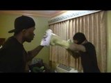 Boxing Star Shawn Porter Working Mitts Blindfolded