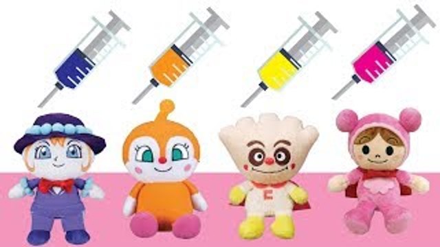 アンパンマン アニメ おもちゃ #22 ❤️ シリンジで色を学ぶ ★ 子供向けアニメ ★ 赤ちゃん 喜ぶ おもちゃ anpanman crying Wrong Colors Fruit