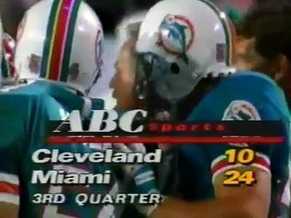 1988 Wk 15 Miami Upsets Cleveland 38 31; Highlights With Radio Call