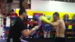 Boxer Vanes Martirosyan working on his speed
