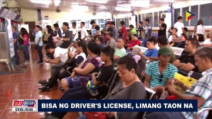 Bisa ng driver's license, limang taon na