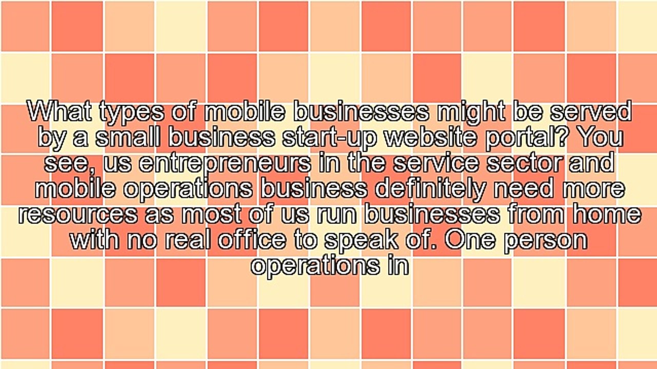 Mobile Business Portal Informational Website Needed To Help Small Business Start-Ups
