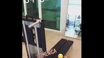 Felipe Anderson si allena tra palestra e piscina