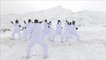 Officers Practice Hand-to-Hand Combat Before Gorgeous Backdrop on Himalayan Mountains
