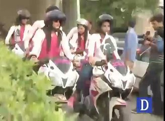 6 girls of Karachi leaves for Kashmir on motorcycle for Trading