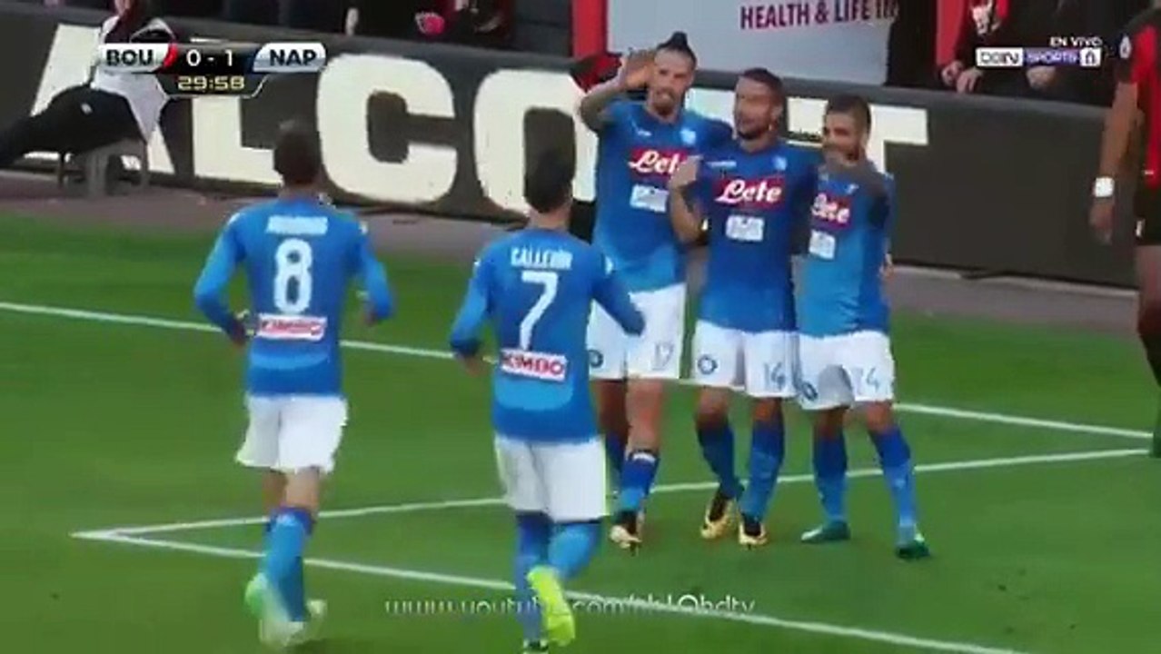 Mertens goal Bournemouth-Napoli 0-1