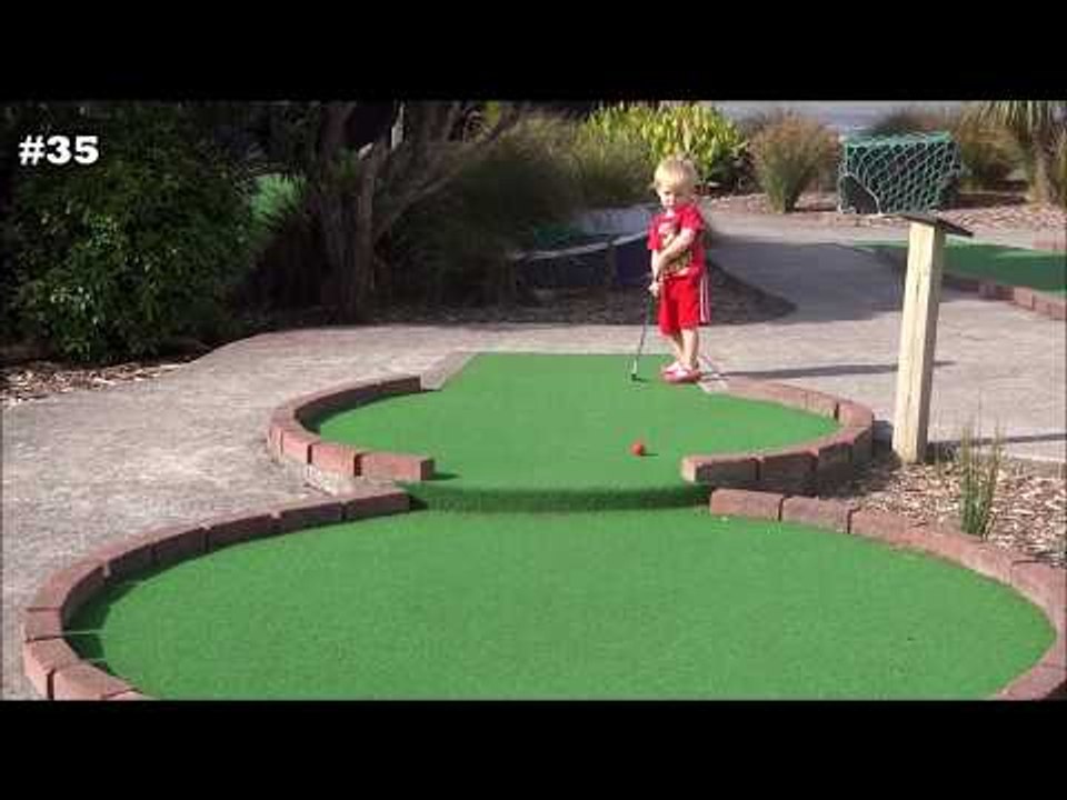 Three-Year-Old Boy Becomes Pro at Mini Golf