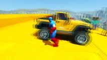 Şimşek McQueen Örümcek Adam ve Arkadaşları Jeep İle Uçuyor (Çizgi Film Tadında Türkçe Dubl