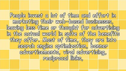 Offline Advertising Should Not Be Overlooked