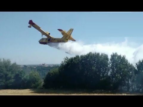Incendio boschivo tra Ascoli Piceno e Fermo (31.07.17)