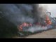Prato - In fiamme una baracca, intervengono i Vigili del Fuoco (31.07.17)