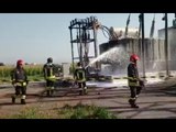 Noventa Vicentina (VI) - Esplode centrale Enel, scoppia un incendio (04.08.17)
