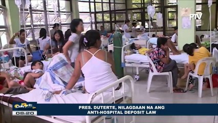 Pres. Duterte, nilagdaan na ang anti-hospital deposit law