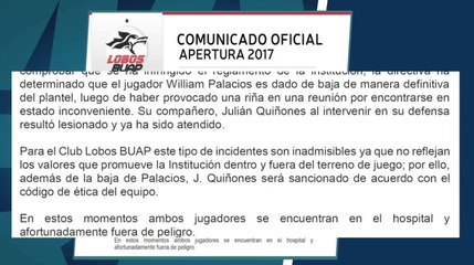 Lobos BUAP separa a dos jugadores