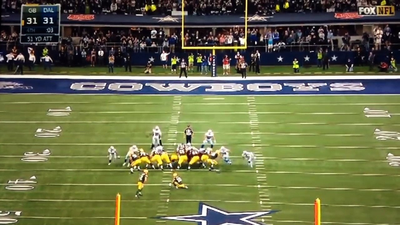 GB/DAL NFC Divisional Playoff Mason Crosbys GW 51 yard Field Goal (Packers Radio Call)