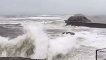 Typhoon Noru Churns Up Waves in Southern Japan