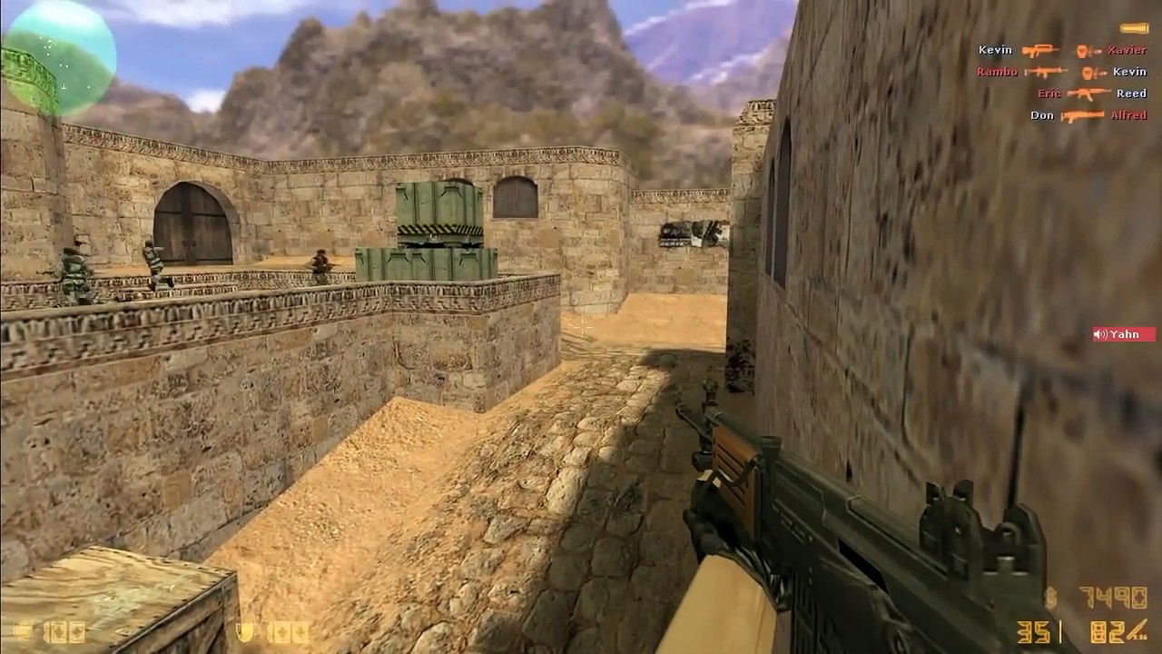 Counter-Strike v1.6 gameplay with Hard bots - Dust 2 - Terrorist (Old - 2014)