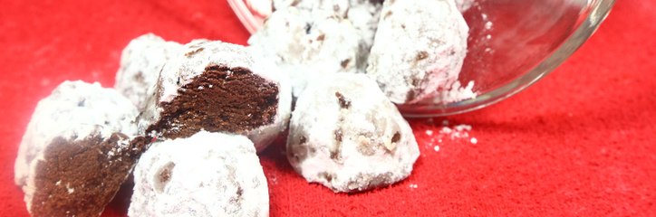 طريقة عمل كرات ثلج الكوكيز بالشوكولاته بالفيديو