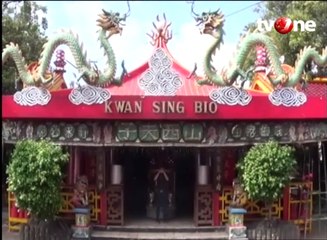 Tak Miliki Izin, Patung Dewa Perang China Ditutup Kain