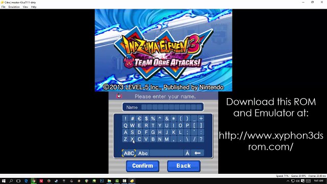 Inazuma Eleven 3 Team Ogre Attacks WIN10 Citra Emulator Gameplay PC