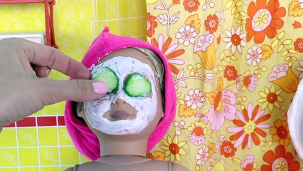 Play AG Doll day spa in doll bathroom & bedroom w/ doll bunk bed, dress up closet in baby