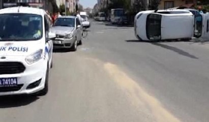 14 yaşındaki çocuk babasından izinsiz aldığı otomobille kaza yaptı