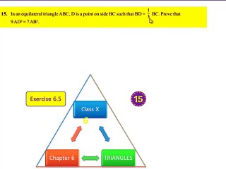 NCERT Solutions for Class 10th Maths Chapter 6 Triangles Exercise 6.5 Question 15
