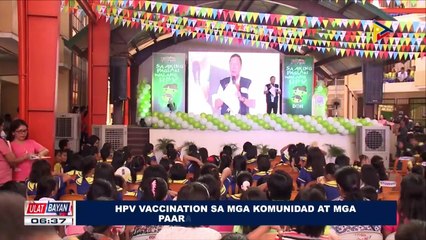 HPV Vaccination sa mga komunidad at mga paaralan, inilunsad ng DOH
