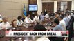 S. Korean President Moon chairs meeting with senior secretaries following week-long break