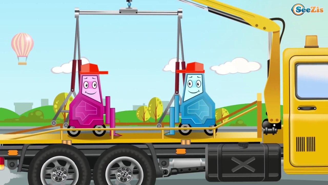 Children Video - The White Ambulance Helps in the City | Service & Emergency Vehicles Kids Cartoon