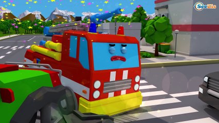 The Tow Truck & Police Car in City Kids Video 3D Animation Truck cartoons for kids