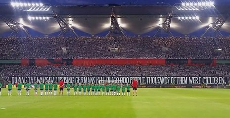Legia - Astana 2017. 08 .02 Szokujący Baner o Niemieckich zbrodniach!