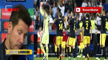 REACCIONES DIEGO SIMEONE [Real Madrid vs Atletico Madrid 3 0] Champions 02/05/2017