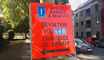 Tournai: chantier de Marvis, les automobilistes veulent quand même passer