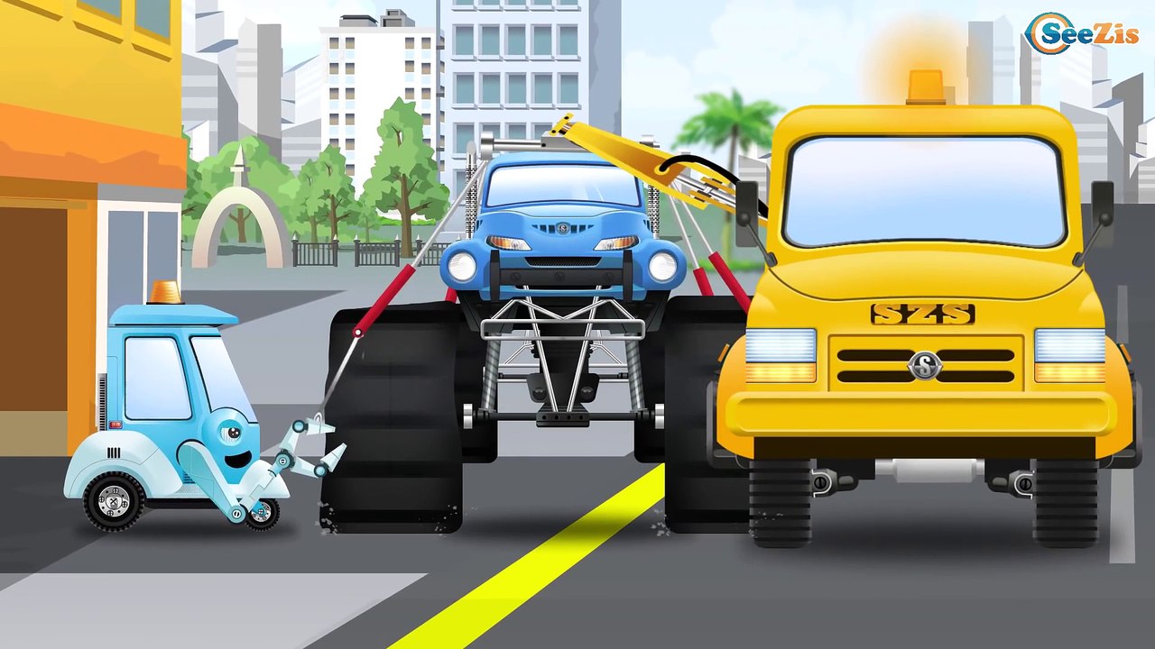 СБОРНИК: Монстр Трак и Полицейская Машина Гонка...