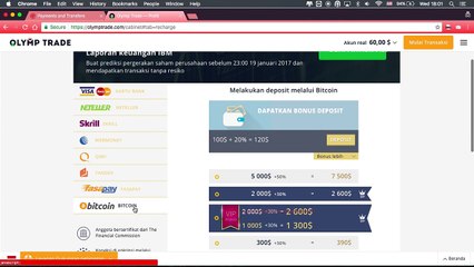 Cara deposit dengan Bitcoin - Olymp Trade